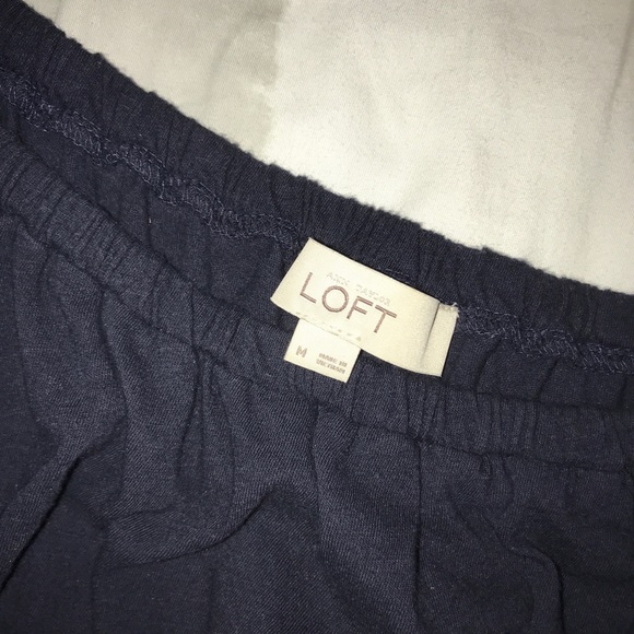 Loft Off the Shoulder Navy Top - Picture 5 of 6